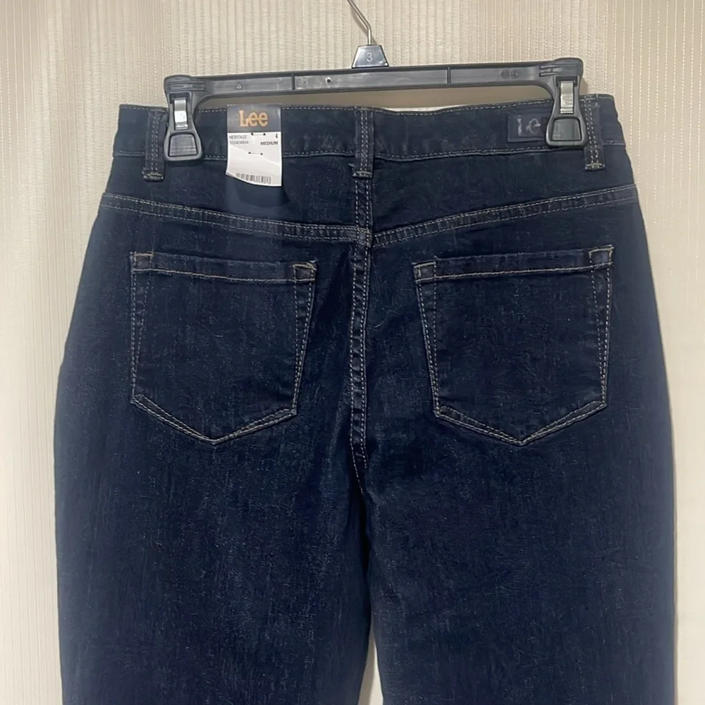 NWT LEE Women's Jeans Relaxed Fit Straight Leg High Rise Size 4 - Picture 8 of 11